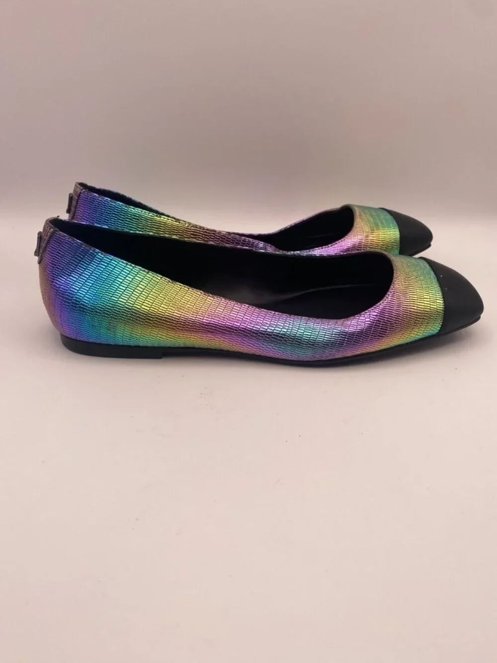 Karl Lagerfeld Womens Paris Zayna Flat Square Toe Sandal Sz 8
